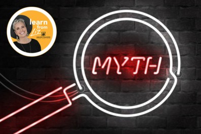magnifying glass with word myth in it