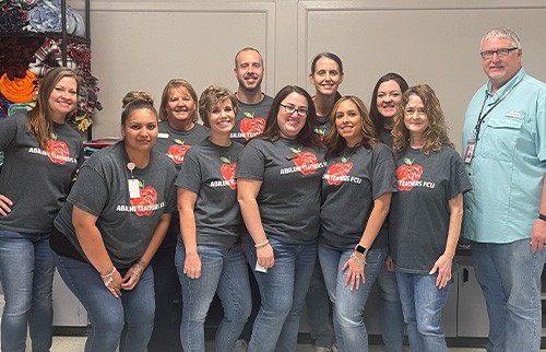 group picture of employees volunteers