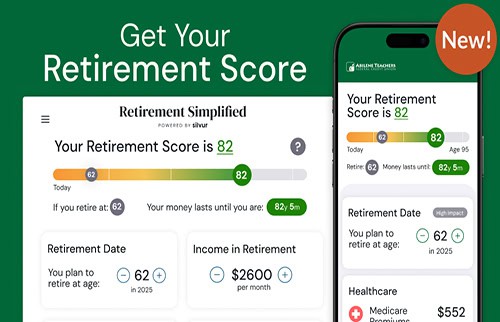 Illustration of Get Your Retirement Score screen