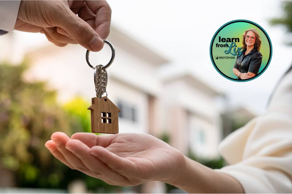 Someone handing someone else a set of house keys