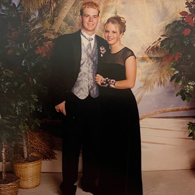 Senior prom picture with Randy and Elizabeth