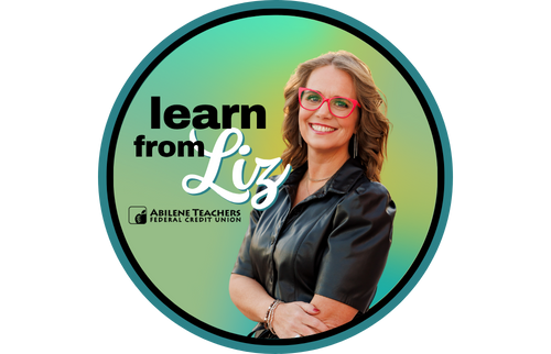 Learn from Liz sticker with a picture of Elizabeth Gray on it