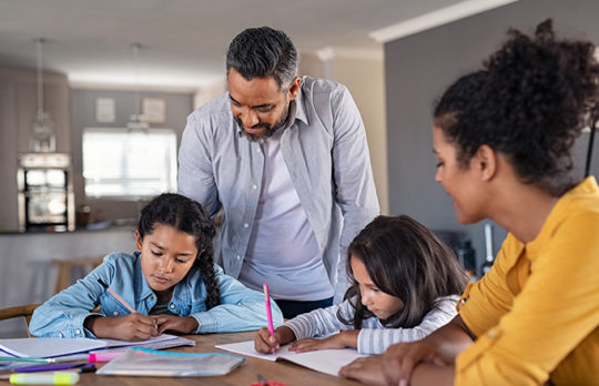 parents helping with homework